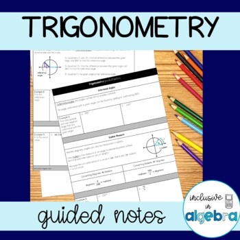 Preview of Trigonometry Guided Notes