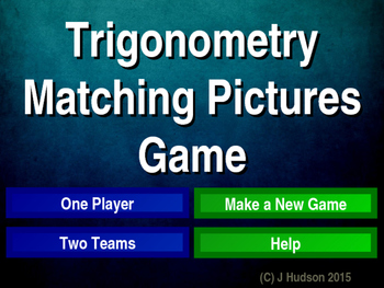 Preview of Trigonometry Interactive Matching Pairs Pictures Game