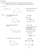 Trigonometry Law of Sines and Cosines & Area of Triangles