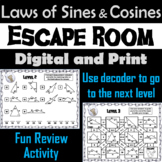 Law of Sines and Cosines Activity: Escape Room Geometry/ T