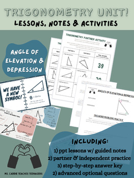 Preview of Trigonometry Lessons, Guided Notes, Activities