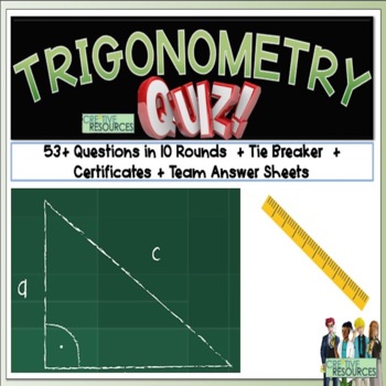 Preview of Trigonometry Math Quiz Middle School