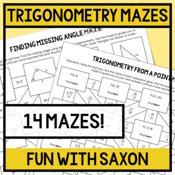 Preview of Trigonometry Mazes (14 Mazes)!