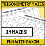 Trigonometry Mazes (14 Mazes)!
