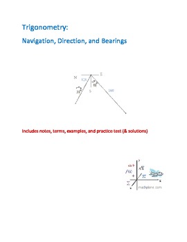 Preview of Trigonometry - Navigation, Direction, and Bearings