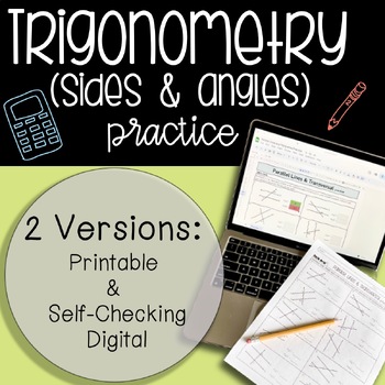 Preview of Trigonometry Practice (Self-Checking Digital & Printable Versions)