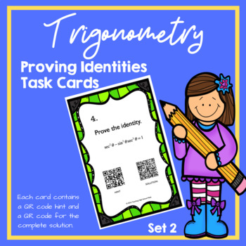 Preview of Trigonometry Proving Identities Task Cards (Set 2) -  Distance Learning