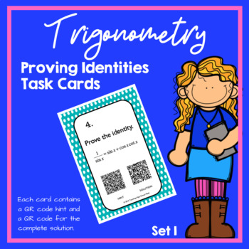 Preview of Trigonometry Proving Identities Task Cards (Trig Identities)  [SET ONE]