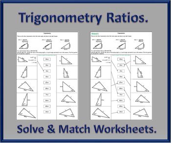 Preview of Trigonometry Ratios Activity Worksheets.