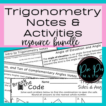 Preview of Trigonometry Resource Bundle