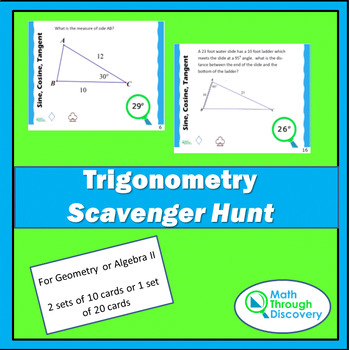 Preview of Geometry - Trigonometry Scavenger Hunt