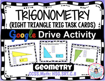 Preview of Trigonometry: Solving for a Side - Task Cards (Digital for Google Slides)