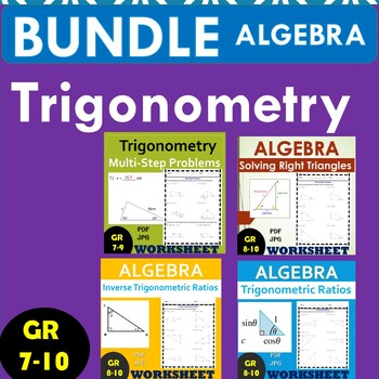 Preview of Trigonometry - Trigonometric Ratios - Inverse Trigonometric Ratios BUNDLE