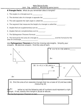 Preview of Trigonometry Unit