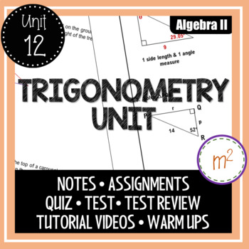 Preview of Trigonometry Unit (Algebra 2 Curriculum)