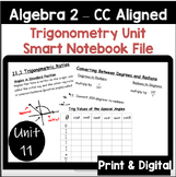 Trigonometry Unit - Algebra 2 (Editable Smart Notebook) CC