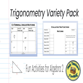Preview of Trigonometry Variety Pack