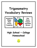 Trigonometry Vocabulary Reviews