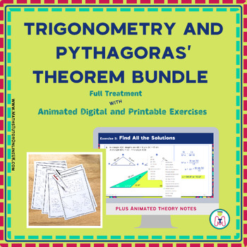 Preview of Trigonometry Bearings  and Pythagoras Theorem Growing Bundle