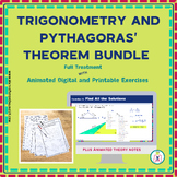 Trigonometry Bearings  and Pythagoras Theorem Growing Bundle