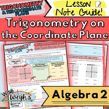Preview of Trigonometry on the Coordinate Plane (All 6 Functions) Note Guide