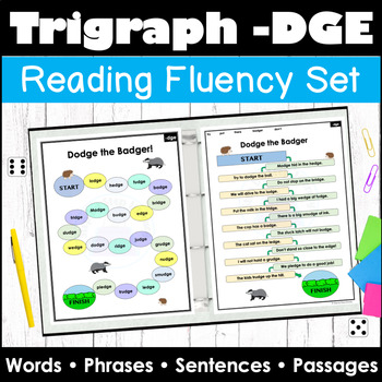 Preview of Trigraph DGE Decodable Texts Reading Fluency Passages Words Phrases Sentences