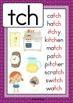 trigraph tch phonics word work multiple phonograms by lavinia pop