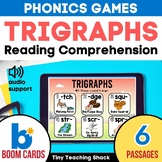 Trigraph Words Phonics Reading Comprehension Boom Cards