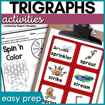 Preview of Trigraphs Phonics Activities With 3 Letter Blends Worksheets