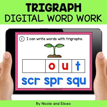 Preview of Trigraphs Digital Word Work for Google Classroom