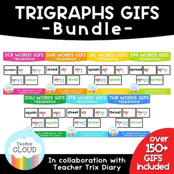 Preview of Trigraphs GIFS Growing Bundle ($25 value)