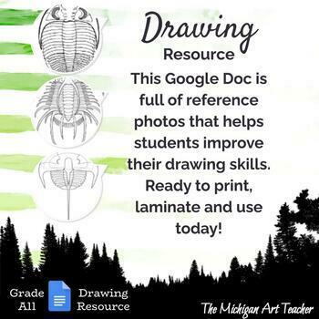 Preview of Trilobite Image Resource - Fossil Drawing Resource - Reference Photos