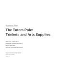Trinkets and Arts Supplies: A sample Business Plan