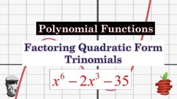 Preview of Trinomial Functions in Quadratic Form: Google Form Quiz - Distance Learning