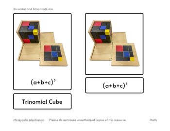 MONTESSORI Equipment TRINOMIAL Cube HOMESCHOOL LEARN Algebra & MATHS  Mathematics