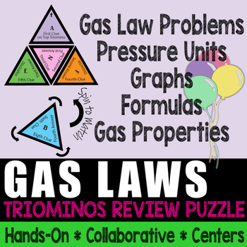Preview of Triominos Puzzle ~GAS LAWS REVIEW~ Chemistry ~FREEBIE~