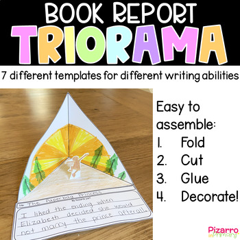 Preview of Triorama Book Report | Book Report Template | Reading Response Template