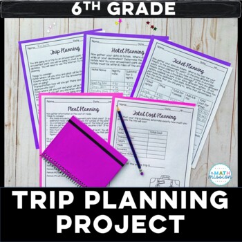 Preview of Trip Planning Using Decimals and Percents Project Based Learning