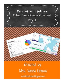 Preview of Trip of a Lifetime Math Project | Distance Learning
