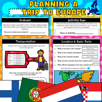 Preview of Trip to Europe WebQuest Social Studies(Croatia, Finland, Netherlands, Portugal)