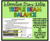 Triple Beam Balance Mini-Interactive Half Sheet Notes & In