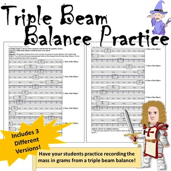 Preview of Triple Beam Balance Practice