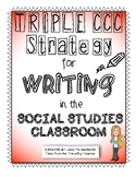 Triple CCC Strategy for Writing in Social Studies