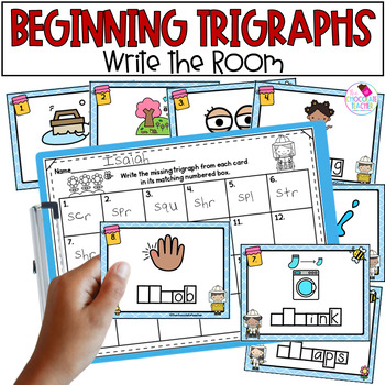 Preview of 3 Letter Blends - Trigraphs - Phonics - Write the Room