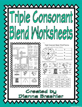 Preview of Triple Consonant Blends Worksheets