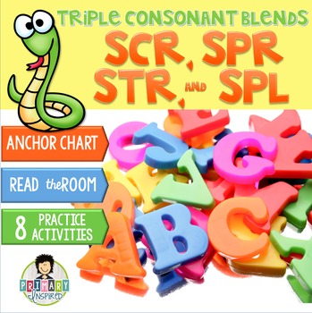 Preview of Triple Consonant Blends scr-, str-, spr-, spl- ~Phonics~ Activity Pack