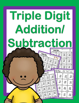 Preview of 3 Digit Addition and Subtraction With Regrouping