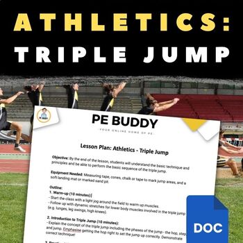 Preview of Triple Jump Lesson Plan | Athletics Resources for PE Teachers | Years 7-12