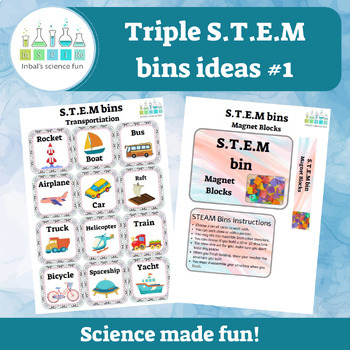 Preview of Triple S.T.E.M bins ideas - Young engineers  STEM Activities