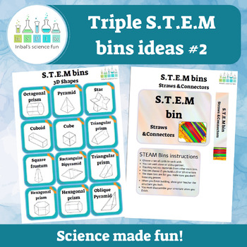 Preview of Triple S.T.E.M bins ideas - Nature and geometry  STEM Activities
